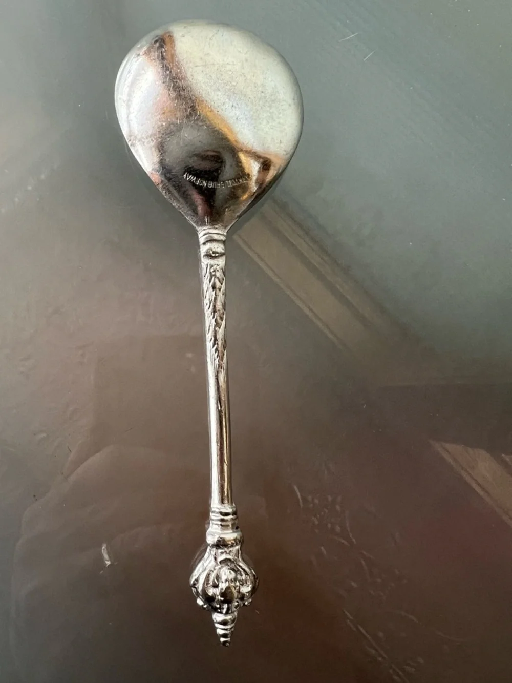 🥄Askvoll Brug Norway Vintage Ornate Silver Spoon 6.25” Pewter Decorative